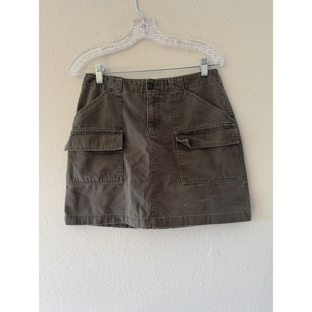 Women's‎ Gap Surplus  Khakis Canvas Utility Skirt Mini Green Cotton Size 6